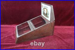 ANTIQUE TENNYSON 5c CIGARS HUMIDOR STORE DISPLAY MAZER CRESSMAN CIGAR CO USA ANTIQUE TENNYSON 5c CIGARS HUMIDOR STORE DISPLAY MAZER CRESSMAN CIGAR CO USA