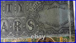 ANTIQUE wood CIGAR BOX for POR-TU-OVA CIGARS MADURO 1901 REV. STAMP- RAVENA OH