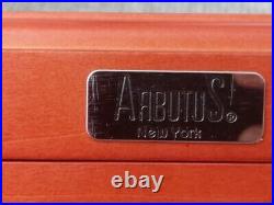 ARBUTUS New York Cigar Humidor box, Solid wood, Glass Window, 30cm, velvet base