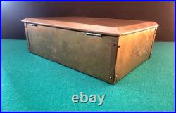 ATQ 19th Century Brass Engraved, Lined, Humidor/Pipe/Tobacco/Cigar Box -RARE