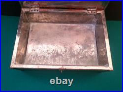 ATQ 19th Century Brass Engraved, Lined, Humidor/Pipe/Tobacco/Cigar Box -RARE