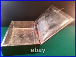 ATQ 19th Century Brass Engraved, Lined, Humidor/Pipe/Tobacco/Cigar Box -RARE