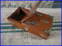 A Victorian Oak & Brass Cigar Humidor Box