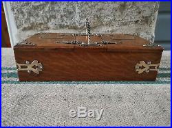 A Victorian Oak & Brass Cigar Humidor Box