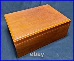 Abbey Cigar Products Blonde Wood Humidor Box Removable Inserts 12.25x 8.75