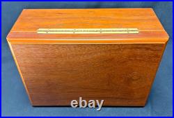 Abbey Cigar Products Blonde Wood Humidor Box Removable Inserts 12.25x 8.75