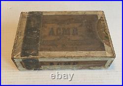 Acme Cigar Box 1883 Tax Stamp Antique Union Made
