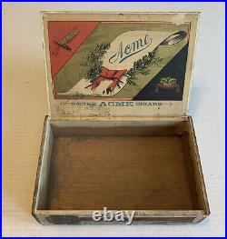 Acme Cigar Box 1883 Tax Stamp Antique Union Made