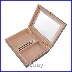 Airshi Cigar Humidor Case Cigar Humidors Box Cedar Glass High Gloss Protective