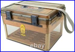 Airview Large Cigar Humidor Box Lockable Travel Friendly Desktop Humidor with