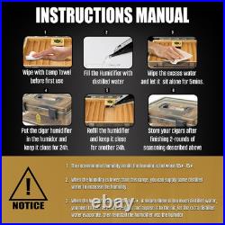 Airview Large Cigar Humidor Box Lockable Travel Friendly Desktop Humidor with