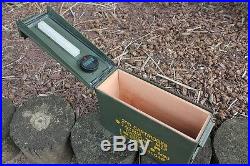 Ammodor Ammo Can Cigar Humidor. 30 cal surplus ammunition box with Deluxe Kit