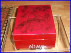 Analog Humidifier and Hygrometer dist. Savinelli pipes Cigar Box cherry wood jc