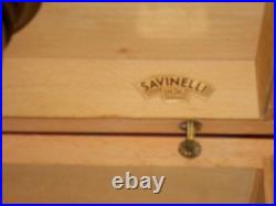 Analog Humidifier and Hygrometer dist. Savinelli pipes Cigar Box cherry wood jc