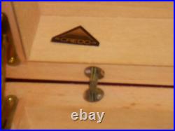 Analog Humidifier and Hygrometer dist. Savinelli pipes Cigar Box cherry wood jc