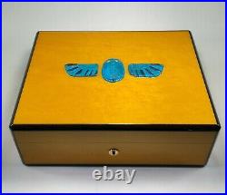 Ancient Egyptian Scarab Humidor Stash Box Home Decor Collectible w Provenance