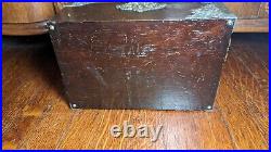 Antique 1890s Cigar Humidor wood wooden oak box LOVELY wow tobacciana