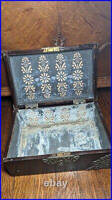 Antique 1890s Cigar Humidor wood wooden oak box LOVELY wow tobacciana