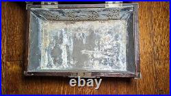 Antique 1890s Cigar Humidor wood wooden oak box LOVELY wow tobacciana