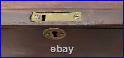 Antique 1908 Oak Wood Cigar Humidor Chest Box Lined Bridgeport Conn. Brass