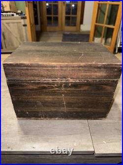 Antique 1908 Sargent Oak Wood Cigar Humidor Chest Box Bridgeport Conn