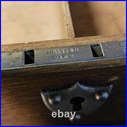 Antique 1920's Wooden Cigarette/Cigar Box Silver Accents? British Made