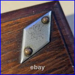 Antique 1920's Wooden Cigarette/Cigar Box Silver Accents? British Made