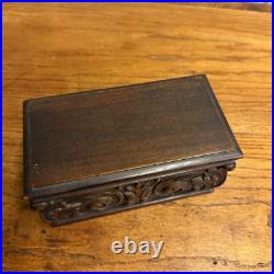 Antique 1920s Kopriwa Co Chicago IL Carved Mahogany Wood Humidor Cigar Box