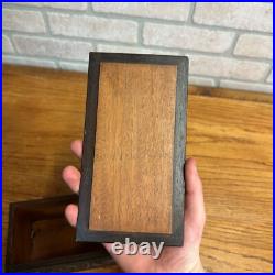 Antique 1920s Kopriwa Co Chicago IL Carved Mahogany Wood Humidor Cigar Box