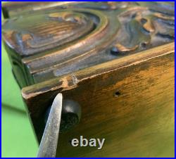 Antique 1930's Mahogany Carved Cigar Box/Humidor E. Kopriwa Co. Chicago, IL