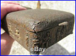Antique American Silver Plate humidor snuff box New York E. G. Webster & Son