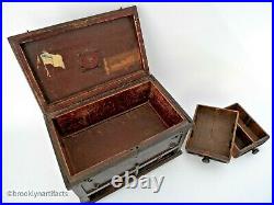Antique Americana Sailor Made Wood Humidor / Cigar Box / Dresser Box