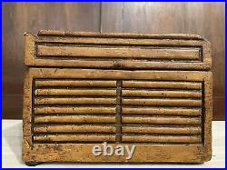 Antique Art Deco Heavy Wood tobacco Cigar Humidor Box