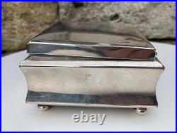 Antique Art Deco WMF Silverplate Cigar Tobacco Humidor Cigarette Case Casket Box