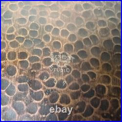 Antique Arts & Crafts Benedict Studio 207 Hammered Copper Cigar Humidor Box