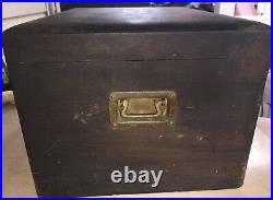Antique Authentic ALFRED DUNHILL Humidor Cigar Tobacco Casket Box-MARKED AD