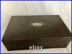 Antique Authentic HEINTZ Silver on Bronze Cigar Box / Humidor ARTS & CRAFTS