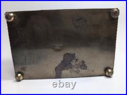 Antique Bartolozzi Lisboa Brass Cigar Humidor Box Portuguese Age of Discovery