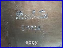 Antique Bartolozzi Lisboa Brass Cigar Humidor Box Portuguese Age of Discovery