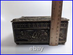 Antique Bartolozzi Lisboa Brass Cigar Humidor Box Portuguese Age of Discovery Antique Bartolozzi Lisboa Brass Cigar Humidor Box Portuguese Age of Discovery