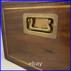 Antique Benson&Hedges Campaign Mahogany Humidor w. Inlaid Brass & Handles 1920s Antique Benson&Hedges Campaign Mahogany Humidor w. Inlaid Brass & Handles 1920s