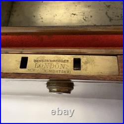 Antique Benson&Hedges Campaign Mahogany Humidor w. Inlaid Brass & Handles 1920s Antique Benson&Hedges Campaign Mahogany Humidor w. Inlaid Brass & Handles 1920s