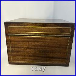 Antique Benson&Hedges Campaign Mahogany Humidor w. Inlaid Brass & Handles 1920s Antique Benson&Hedges Campaign Mahogany Humidor w. Inlaid Brass & Handles 1920s