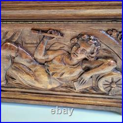 Antique Black Forest Cigar Humidor Tobacco Box Or Jewelry Casket Carved Walnut