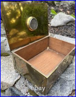 Antique Bradley & Hubbard B&H Humidor Tobacco Box Cedar Lined As Is