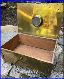 Antique Bradley & Hubbard B&H Humidor Tobacco Box Cedar Lined As Is