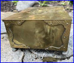 Antique Bradley & Hubbard B&H Humidor Tobacco Box Cedar Lined As Is