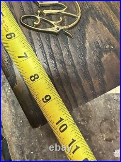 Antique Brass Letter Cigar Box Humidor country store farmhouse tobacco advertise