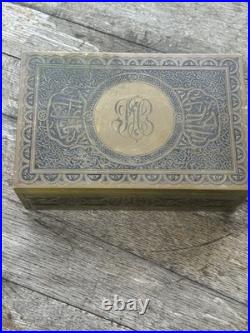 Antique Brass Middle Eastern Engraved Humidor Cigar Box (Circa 1886) Antique Brass Middle Eastern Engraved Humidor Cigar Box (Circa 1886)