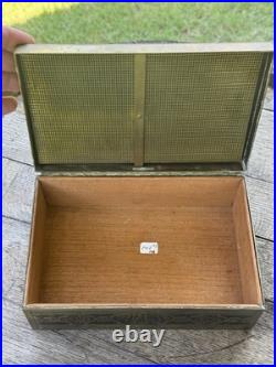 Antique Brass Middle Eastern Engraved Humidor Cigar Box (Circa 1886) Antique Brass Middle Eastern Engraved Humidor Cigar Box (Circa 1886)